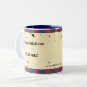 Tasse 2 Couleurs Obtention du diplôme - félicitations (Devant gauche)