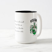 Tasse 2 Couleurs O'Callaghan Family Crest, Traduction & Significati (Devant droit)