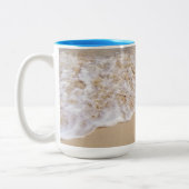 Tasse 2 Couleurs Ocean Beach Hearts avec des noms (Gauche)