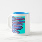 Tasse 2 Couleurs Ocean Waves aqua blue pattern (Devant gauche)