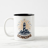 Tasse 2 Couleurs Ocracoke North Carolina Lighthouse Sunrise (Gauche)