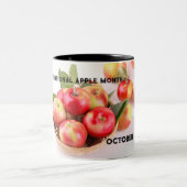 Tasse 2 Couleurs Octobre Mois national de la pomme (Centre)