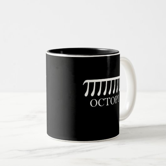 Tasse 2 Couleurs Octopi - Funny Pi Octopus Math (Devant droit)