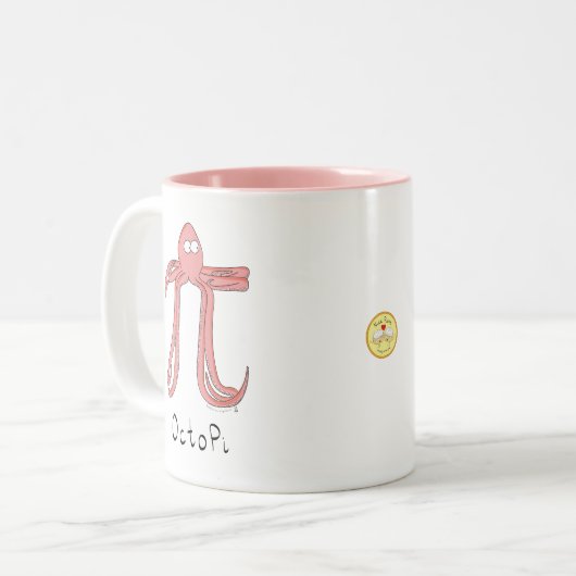 Tasse 2 Couleurs Octopus Pi Symbole Math Enseignant Funny (Devant gauche)