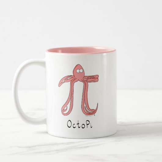 Tasse 2 Couleurs Octopus Pi Symbole Math Enseignant Funny (Gauche)