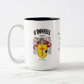 Tasse 2 Couleurs O'Donnell Family Crest, Traduction & Signification (Gauche)