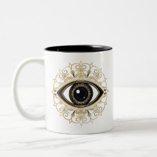 Tasse 2 Couleurs OEil Aura   Musique en céramique   Bon cadeau éner