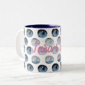 Tasse 2 Couleurs Oeil de chat bleu (Devant gauche)