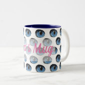 Tasse 2 Couleurs Oeil de chat bleu (Devant droit)