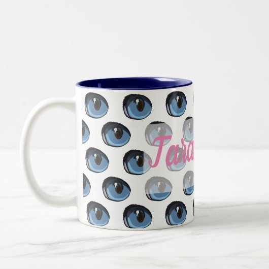 Tasse 2 Couleurs Oeil de chat bleu (Gauche)