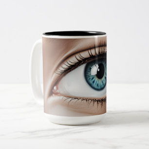 Tasse 2 Couleurs Œil de femme macro