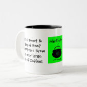 Tasse 2 Couleurs Oeil de Newt.. La Sorcière... Café (Devant gauche)