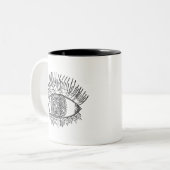 Tasse 2 Couleurs Oeil inspiré (Devant gauche)