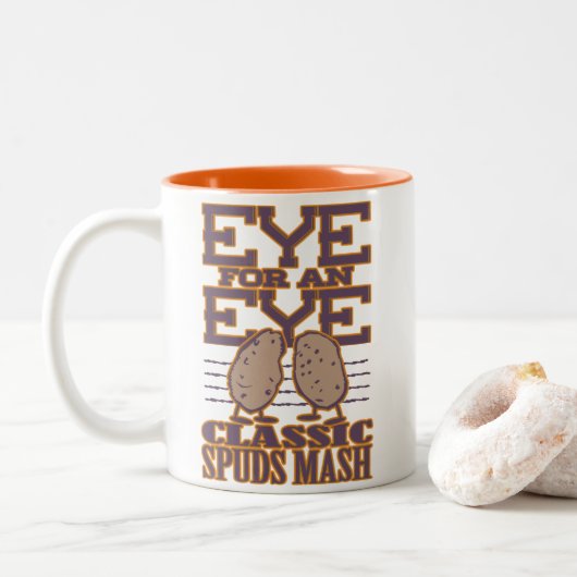 Tasse 2 Couleurs Oeil pour oeil (Avec donut)