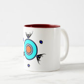 Tasse 2 Couleurs Œil Zen Turquoise (Devant droit)