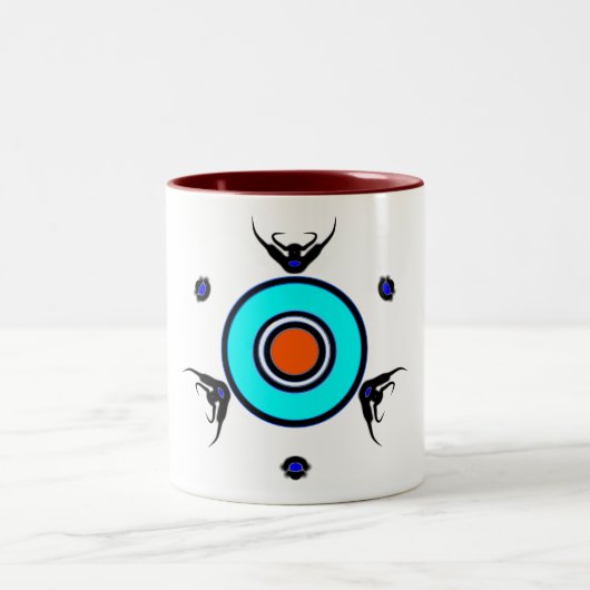 Tasse 2 Couleurs Œil Zen Turquoise (Centre)