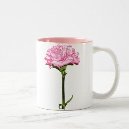 Tasse 2 Couleurs Oeillet rose (Droit)