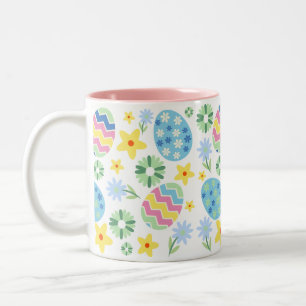 Tasse 2 Couleurs Oeuf de Pâques floral