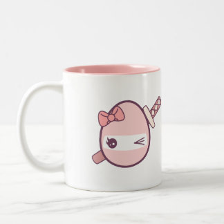 Tasse 2 Couleurs Oeuf rose mignon de Ninja avec un Katana