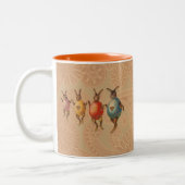 Tasse 2 Couleurs Oeufs dansants lapins de Pâques (Gauche)