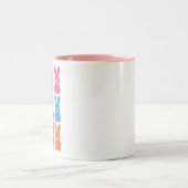 Tasse 2 Couleurs Oeufs de lapin de Pâques Plaid Leopard (Centre)