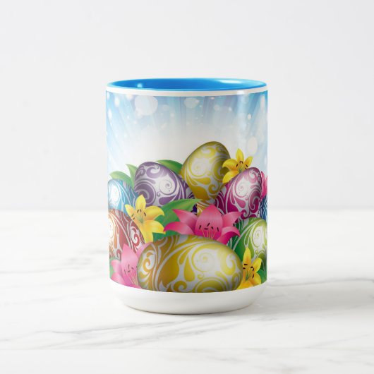 Tasse 2 Couleurs Oeufs de Pâques (Centre)