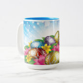Tasse 2 Couleurs Oeufs de Pâques (Devant gauche)