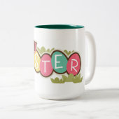 Tasse 2 Couleurs Œufs de Pâques (Devant droit)