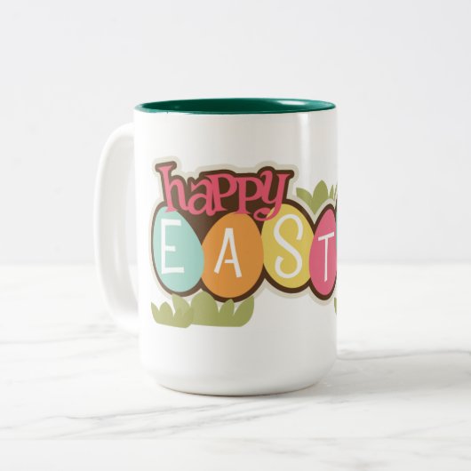 Tasse 2 Couleurs Œufs de Pâques (Devant gauche)