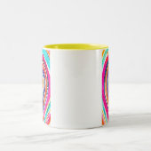 Tasse 2 Couleurs OEuvre d'aquarelle du coeur (Centre)