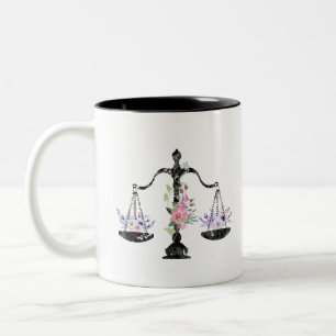 Tasse 2 Couleurs Œuvre d'art de la balance de la justice