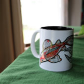 Tasse 2 Couleurs Oeuvre de Koi Pond Fish