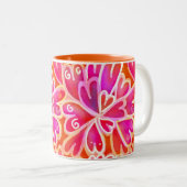 Tasse 2 Couleurs Oeuvre des Coeurs roses (Devant droit)