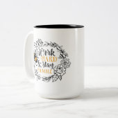 Tasse 2 Couleurs OEuvre inspirante ajouter un monogramme (Devant gauche)