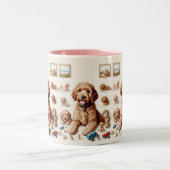 Tasse 2 Couleurs Oeuvre précieuse Goldendoodle (Centre)