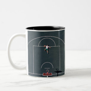 Tasse 2 Couleurs Œuvres d'art de basketball