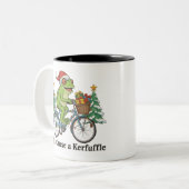 Tasse 2 Couleurs Off To Cause A Kerfuffle Frog Christmas Funny Meme (Devant gauche)