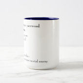 Tasse 2 Couleurs Office drôle, Mot de passe impossible (Centre)