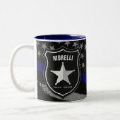 Tasse 2 Couleurs Officier de police Shérif Cop Flag (Gauche)
