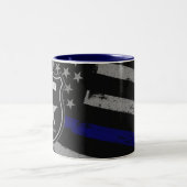 Tasse 2 Couleurs Officier de police Shérif Cop Flag (Centre)