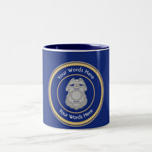 Tasse 2 Couleurs Officier de police sur mesure