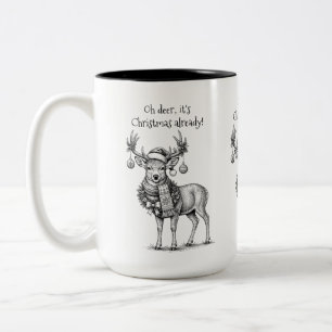 Tasse 2 Couleurs Oh cerf, c'est déjà Noël !