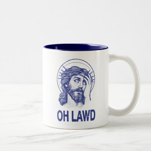 Tasse 2 Couleurs Oh Lawd Drôle Jésus (Droit)