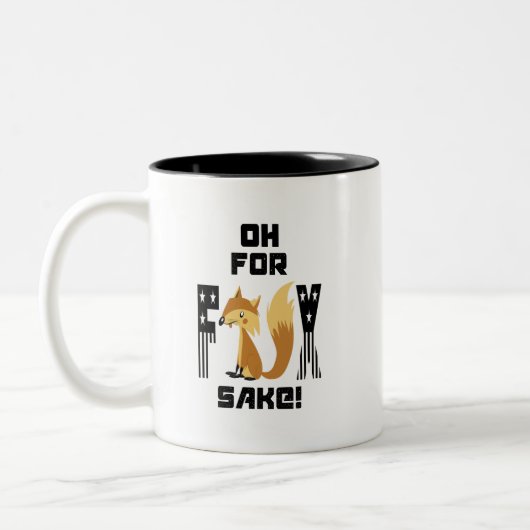 Tasse 2 Couleurs Oh Pour Fox Sake Funny Fox Joke (Gauche)