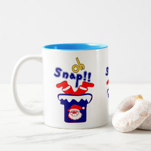 Tasse 2 Couleurs 🎅 Oh ! Sanp, Père Noël maladroit coincé dans un t