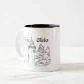 Tasse 2 Couleurs Ohio Vacances Dessin Vacances Art Voyage Desig (Devant gauche)