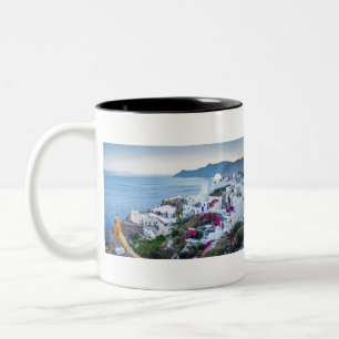 Tasse 2 Couleurs Oia Santorin Village Grèce