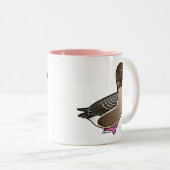 Tasse 2 Couleurs Oie à pied rose (Devant droit)
