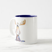 Tasse 2 Couleurs Oie blanche mignonne (Devant gauche)
