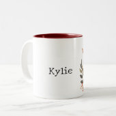 Tasse 2 Couleurs Oie orange crème (Devant gauche)